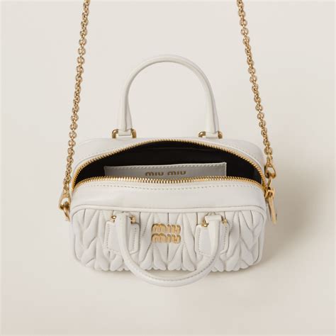 5bd068 miu miu|Miu Miu Arcadie matelassé nappa leather mini.